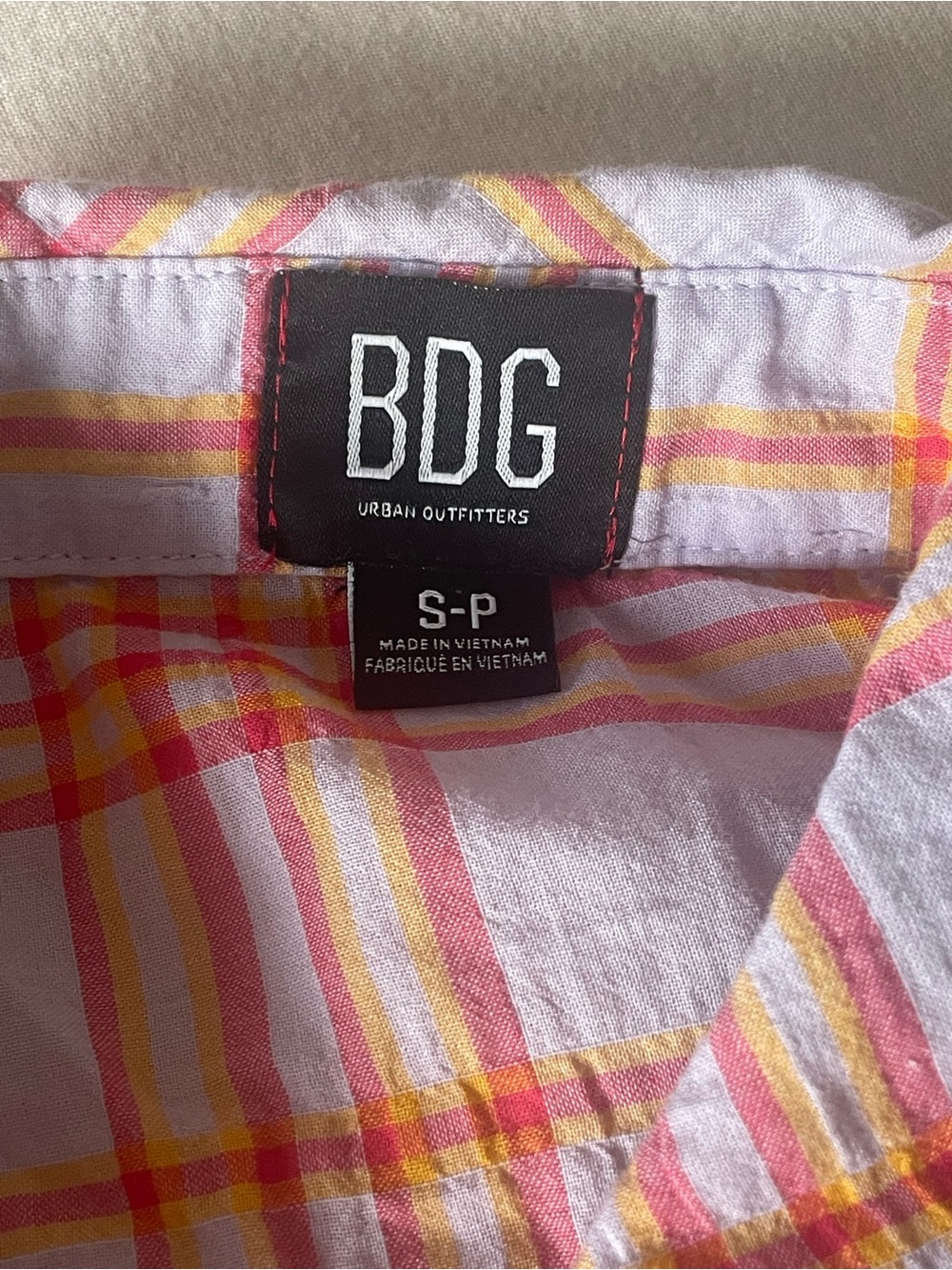 BDG Urban Outfitters Plaid Button-Up Shirt - Size S - Picture 5 of 6